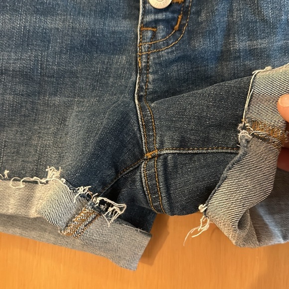 Madewell Women’s High Rise Cut Off Denim Shorts Button Fly Medium Wash Size 27 - Picture 4 of 10